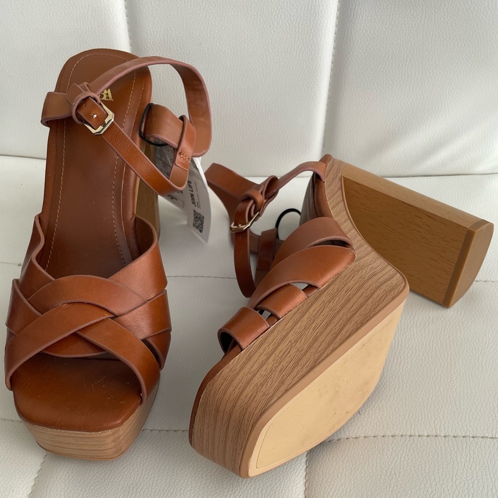 Platform Sandals ZARA NWT - Picture 3 of 5